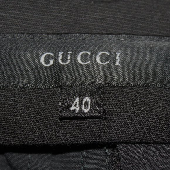 Authentic Gucci Side Logo "Belt" Cotton Silk Pencil Skirt - Picture 2 of 11